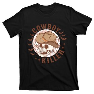 Western Halloween Cowboy Funny Skeleton Gift T-Shirt