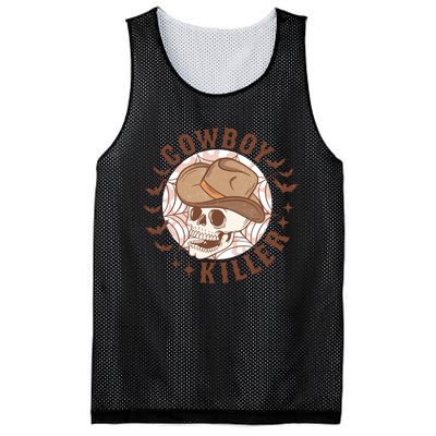 Western Halloween Cowboy Funny Skeleton Gift Mesh Reversible Basketball Jersey Tank