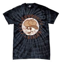 Western Halloween Cowboy Funny Skeleton Gift Tie-Dye T-Shirt