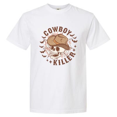 Western Halloween Cowboy Funny Skeleton Gift Garment-Dyed Heavyweight T-Shirt