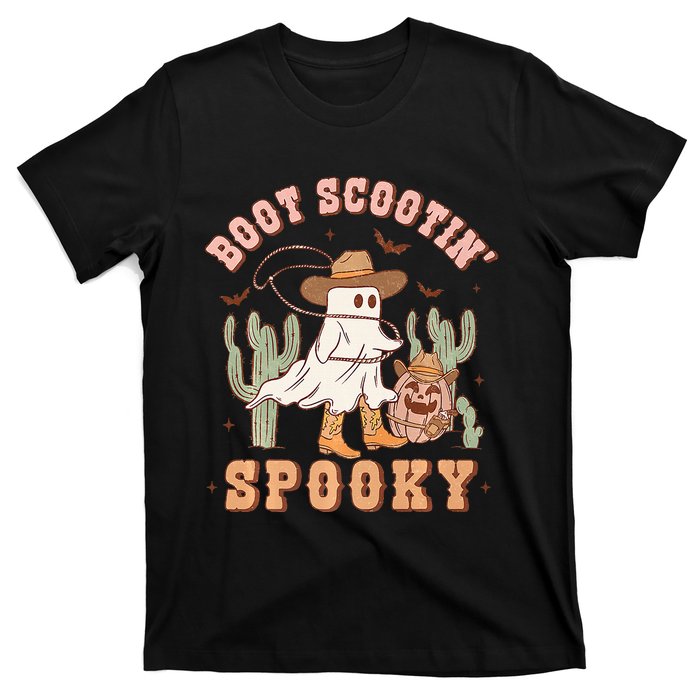 Western Halloween Cowboy Ghost Boot Scootin Spooky T-Shirt