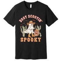 Western Halloween Cowboy Ghost Boot Scootin Spooky Premium T-Shirt