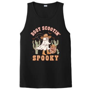 Western Halloween Cowboy Ghost Boot Scootin Spooky PosiCharge Competitor Tank