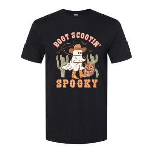 Western Halloween Cowboy Ghost Boot Scootin Spooky Softstyle CVC T-Shirt