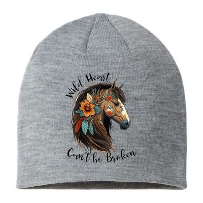 Wild Heart Can't Be Broken Wild Horse Horse Lover Gift Sustainable Beanie