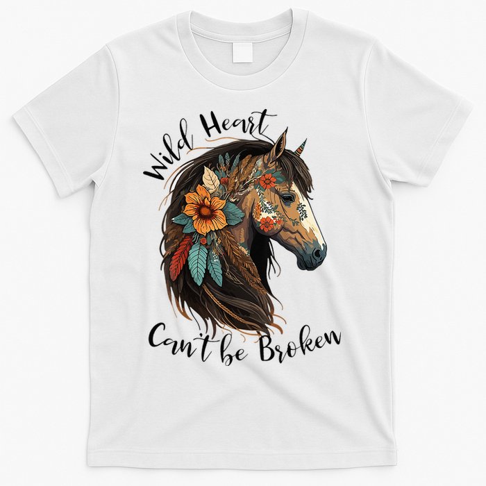 Wild Heart Can't Be Broken Wild Horse Horse Lover Gift T-Shirt