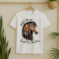 Wild Heart Can't Be Broken Wild Horse Horse Lover Gift T-Shirt