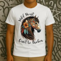 Wild Heart Can't Be Broken Wild Horse Horse Lover Gift T-Shirt