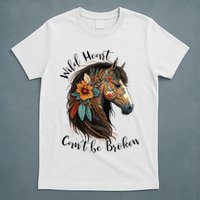 Wild Heart Can't Be Broken Wild Horse Horse Lover Gift T-Shirt