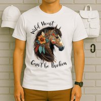 Wild Heart Can't Be Broken Wild Horse Horse Lover Gift T-Shirt