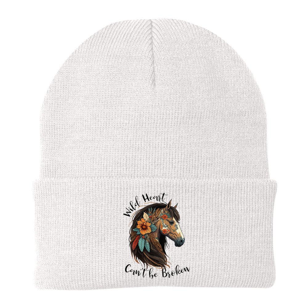 Wild Heart Can't Be Broken Wild Horse Horse Lover Gift Beanie