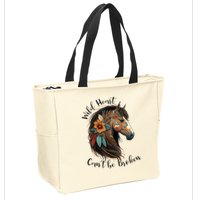 Wild Heart Can't Be Broken Wild Horse Hors Zip Tote Bag