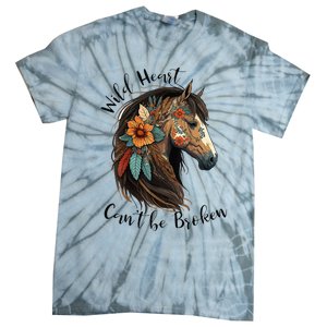 Wild Heart Can't Be Broken Wild Horse Hors Tie-Dye T-Shirt