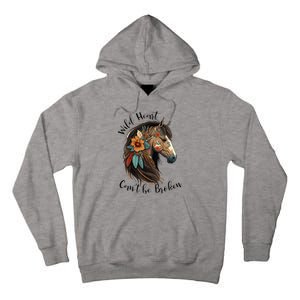 Wild Heart Can't Be Broken Wild Horse Hors Tall Hoodie