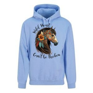 Wild Heart Can't Be Broken Wild Horse Hors Unisex Surf Hoodie