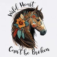 Wild Heart Can't Be Broken Wild Horse Hors Garment-Dyed Sweatshirt
