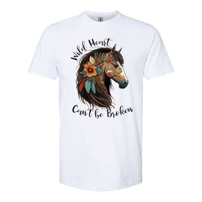 Wild Heart Can't Be Broken Wild Horse Hors Softstyle CVC T-Shirt