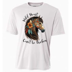 Wild Heart Can't Be Broken Wild Horse Hors Cooling Performance Crew T-Shirt