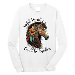 Wild Heart Can't Be Broken Wild Horse Hors Long Sleeve Shirt