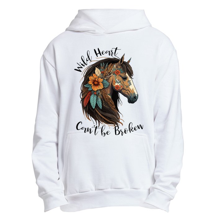 Wild Heart Can't Be Broken Wild Horse Hors Urban Pullover Hoodie