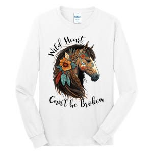 Wild Heart Can't Be Broken Wild Horse Hors Tall Long Sleeve T-Shirt