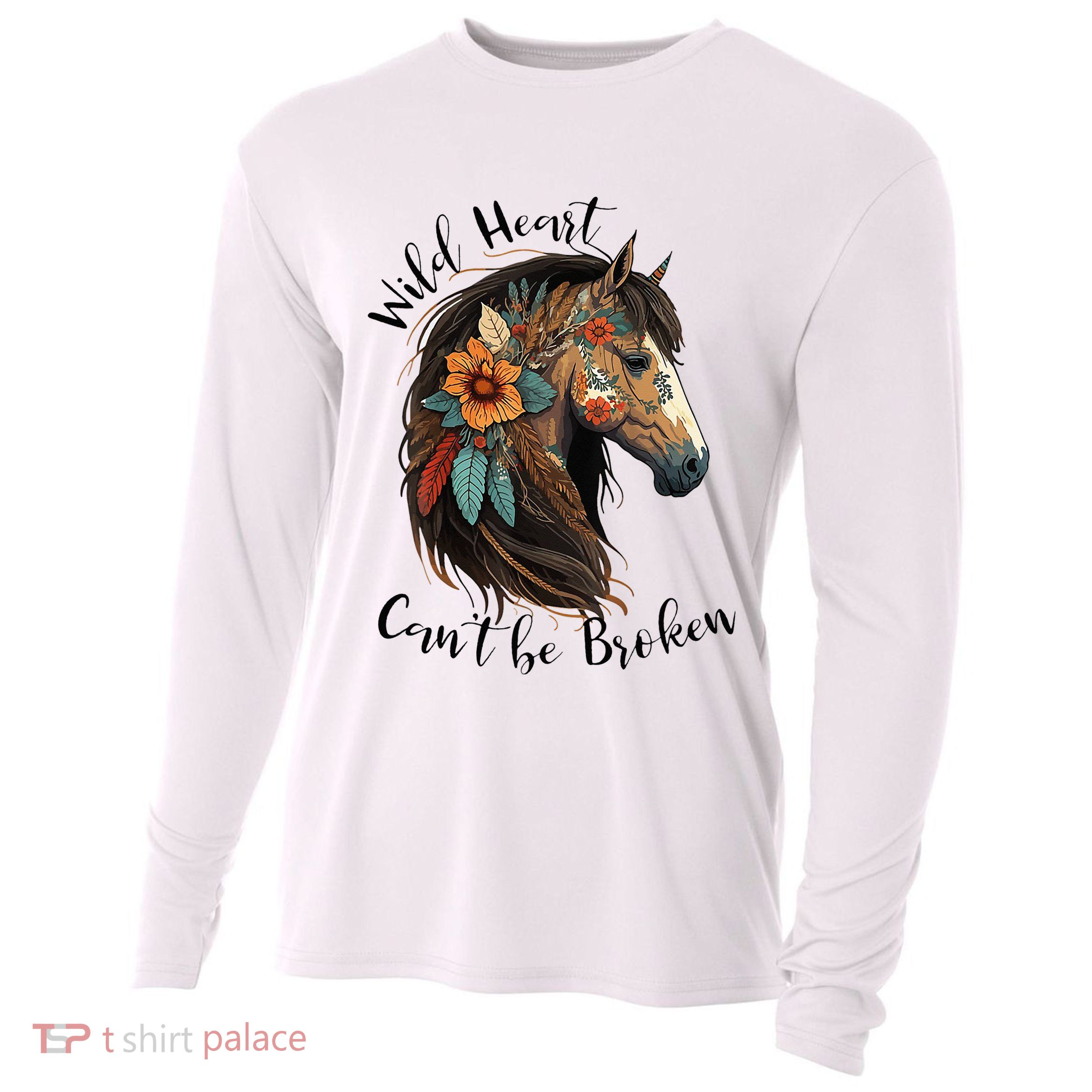 Wild Heart Can't Be Broken Wild Horse Hors Cooling Performance Long Sleeve Crew