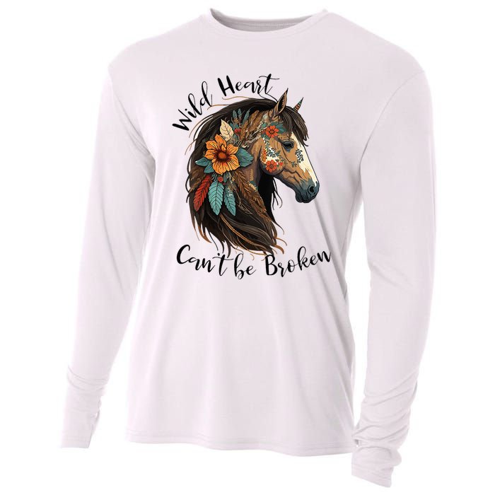 Wild Heart Can't Be Broken Wild Horse Hors Cooling Performance Long Sleeve Crew