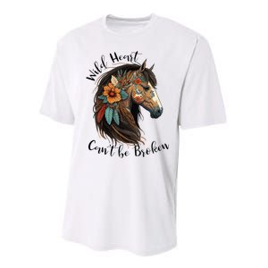 Wild Heart Can't Be Broken Wild Horse Hors Performance Sprint T-Shirt