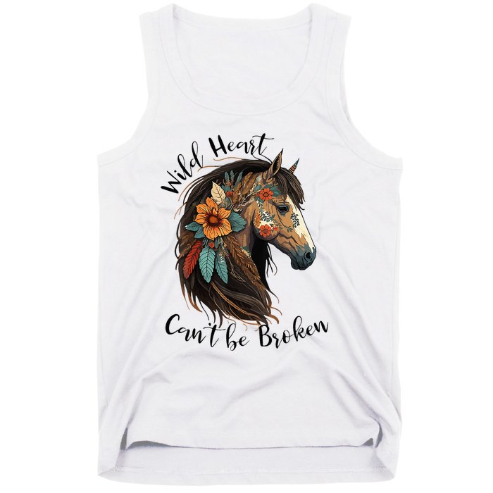 Wild Heart Can't Be Broken Wild Horse Hors Tank Top