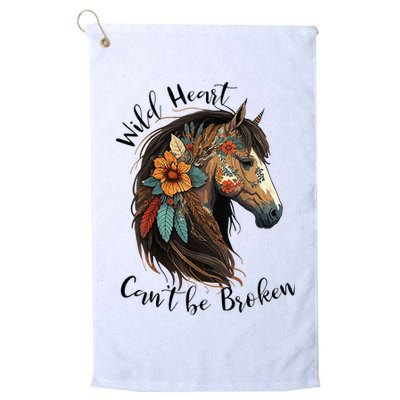 Wild Heart Can't Be Broken Wild Horse Hors Golf Towel