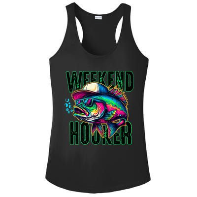 Weekend Hooker Colorful Fishing Ladies PosiCharge Competitor Racerback Tank