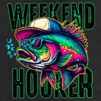 Weekend Hooker Colorful Fishing Golf Towel