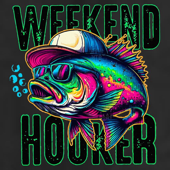 Weekend Hooker Colorful Fishing Golf Towel