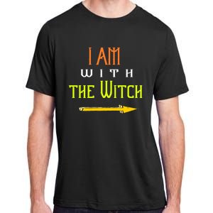 Witch Halloween Costume Funny I Am With The Witch Cool Gift Adult ChromaSoft Performance T-Shirt