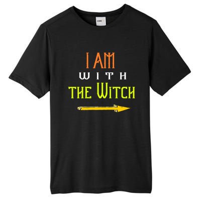 Witch Halloween Costume Funny I Am With The Witch Cool Gift Tall Fusion ChromaSoft Performance T-Shirt