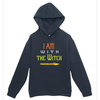 Witch Halloween Costume Funny I Am With The Witch Cool Gift Urban Pullover Hoodie