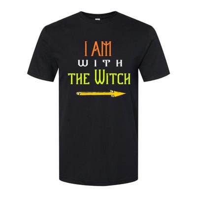 Witch Halloween Costume Funny I Am With The Witch Cool Gift Softstyle CVC T-Shirt