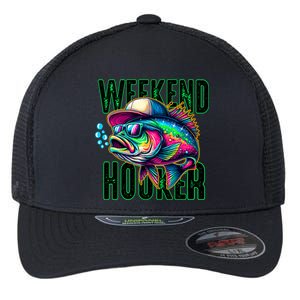 Weekend Hooker Colorful Fish Funny Father Day Love Fishing Flexfit Unipanel Trucker Cap