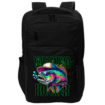 Weekend Hooker Colorful Fish Funny Father Day Love Fishing Impact Tech Backpack