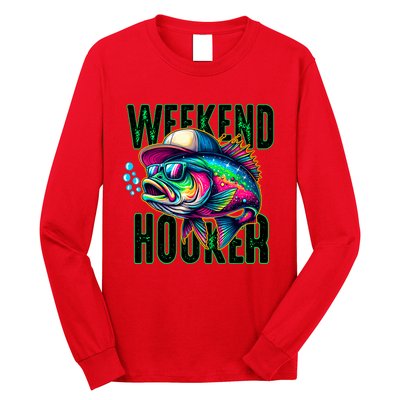 Weekend Hooker Colorful Fish Funny Father Day Love Fishing Long Sleeve Shirt