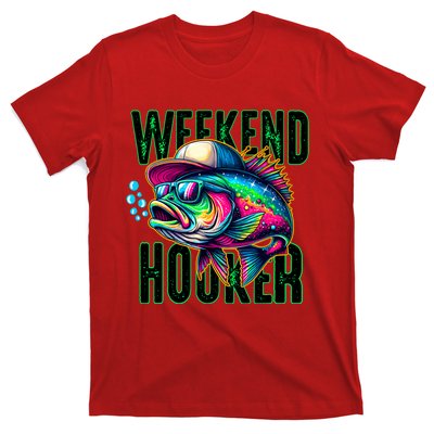 Weekend Hooker Colorful Fish Funny Father Day Love Fishing T-Shirt