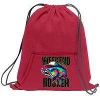 Weekend Hooker Colorful Fish Funny Father Day Love Fishing Sweatshirt Cinch Pack Bag