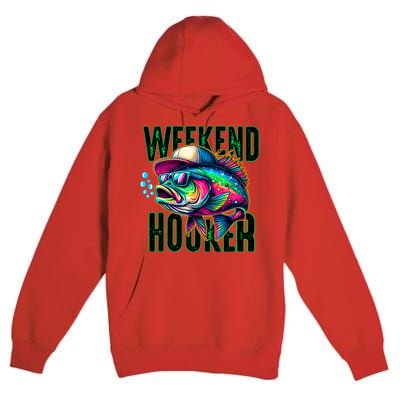 Weekend Hooker Colorful Fish Funny Father Day Love Fishing Premium Pullover Hoodie