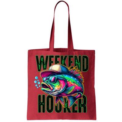 Weekend Hooker Colorful Fish Funny Father Day Love Fishing Tote Bag