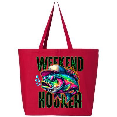 Weekend Hooker Colorful Fish Funny Father Day Love Fishing 25L Jumbo Tote