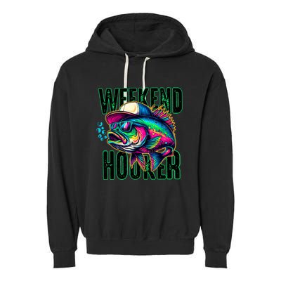 Weekend Hooker Colorful Fishing Garment-Dyed Fleece Hoodie