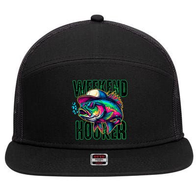 Weekend Hooker Colorful Fishing 7 Panel Mesh Trucker Snapback Hat