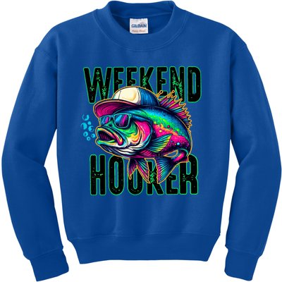 Weekend Hooker Colorful Fishing Kids Sweatshirt