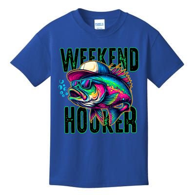 Weekend Hooker Colorful Fishing Kids T-Shirt