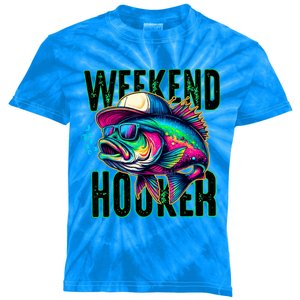 Weekend Hooker Colorful Fishing Kids Tie-Dye T-Shirt